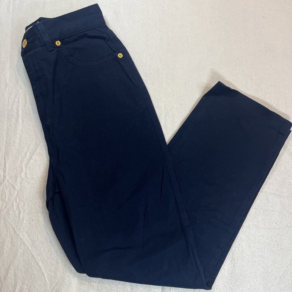 St John Sport By Marie Gray Size 4 Usa Navy Pants Straight Leg Vintage Gold